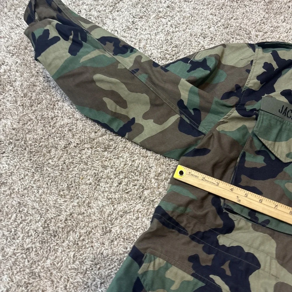 Vintage US Navy M65 Field Jacket Mens XL Woodland Camo Cold Weather 1999 Seabees